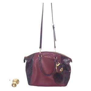 Michael Kors Burgundy Shoulder Bag